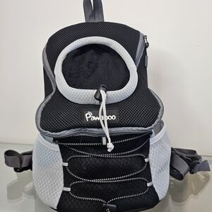 [Pawaboo] Handsfree Black and Gray Small Dog Carrier Backpack
